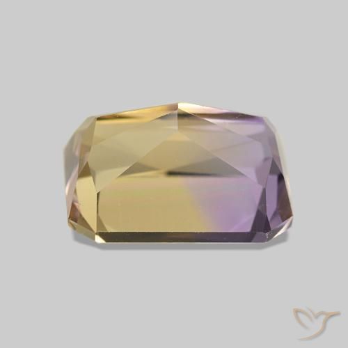 Ametrino Bi-Colore naturale da 2.29 ct, Taglio smeraldo, VVS