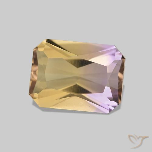 Ametrino Bi-Colore naturale da 1.51 ct, Ottagonale / Taglio smeraldo, VVS-VS