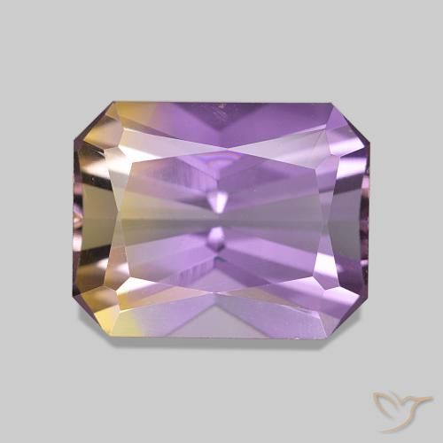 3.30ct Bi-Colore Ametrino, Taglio smeraldo, VVS-VS