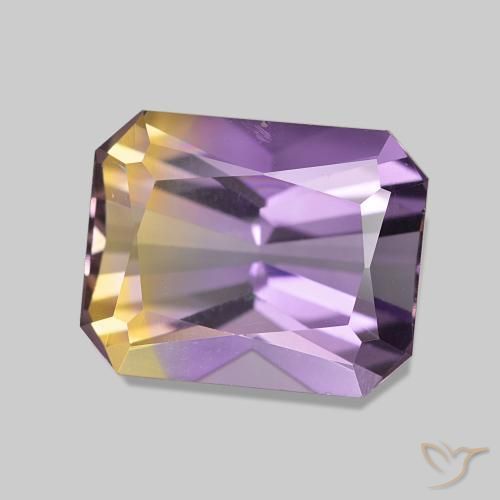 Ametrino Bi-Colore naturale da 3.30 ct, Ottagonale / Taglio smeraldo, VVS-VS