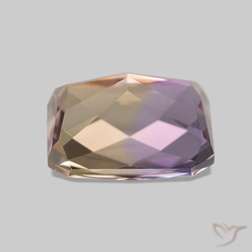 Ametrino Bi-Colore naturale da 3.31 ct, Taglio smeraldo, VVS-VS