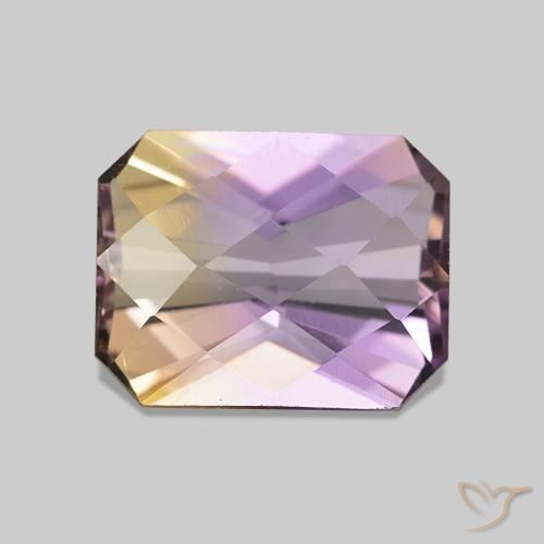 2.12ct Bi-Colore Ametrino, Taglio smeraldo, VVS-VS
