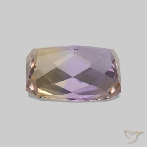 Ametrino Bi-Colore naturale da 2.12 ct, Taglio smeraldo, VVS-VS