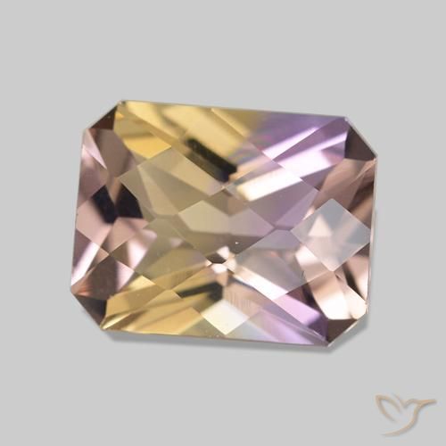 Ametrino Bi-Colore naturale da 2.15 ct, Ottagonale / Taglio smeraldo, VVS-VS