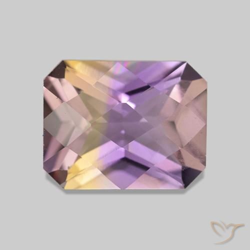 Ametrino Bi-Colore naturale da 1.98 ct, Taglio smeraldo, VVS-VS