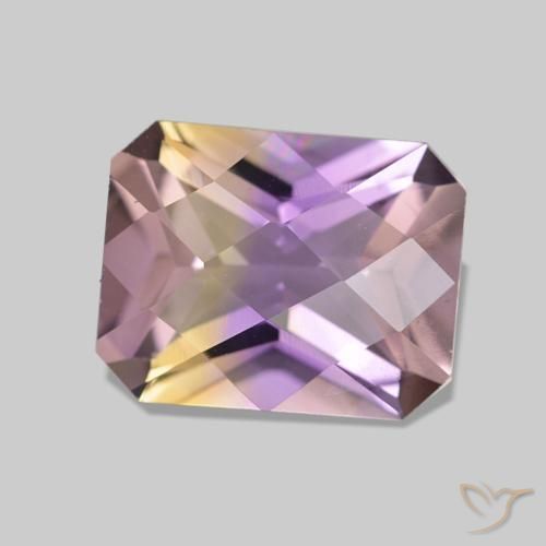 Ametrino Bi-Colore naturale da 1.98 ct, Taglio smeraldo, VVS-VS