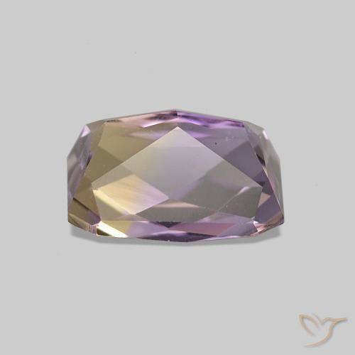 Ametrino Bi-Colore naturale da 1.55 ct, Taglio smeraldo, VVS-VS