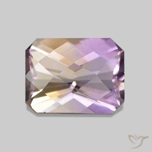 Ametrino Bi-Colore naturale da 2.23 ct, Taglio smeraldo, VVS