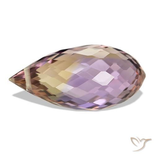 Ametrino Bi-Colore naturale da 8.46 ct, Taglio briolette, VVS-VS