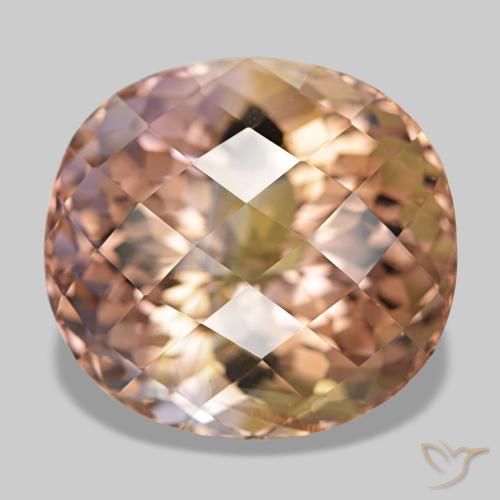 Ametrina naturale bicolore da 15,86 ct, taglio ovale, VVS-VS