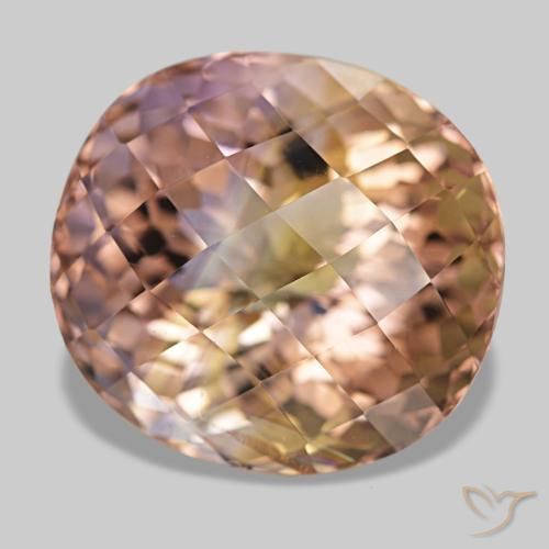 Ametrina naturale bicolore da 15,86 ct, taglio ovale, VVS-VS