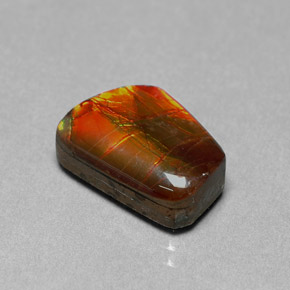 Ammolite naturale multicolore da 6,41 ct, forma fantasia, opaco