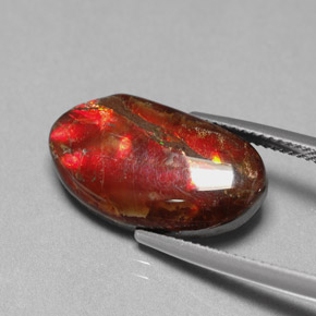 Ammolite naturale multicolore da 7,65 ct, forma fantasia, opaco