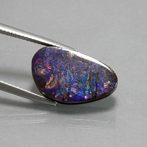 Ammolite Multicolore naturale da 7.74 ct, Forma fantasia, Opaco