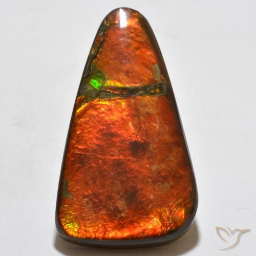 23.02ct Naturale Multicolore Ammolite, Taglio a fantasia, Opaco