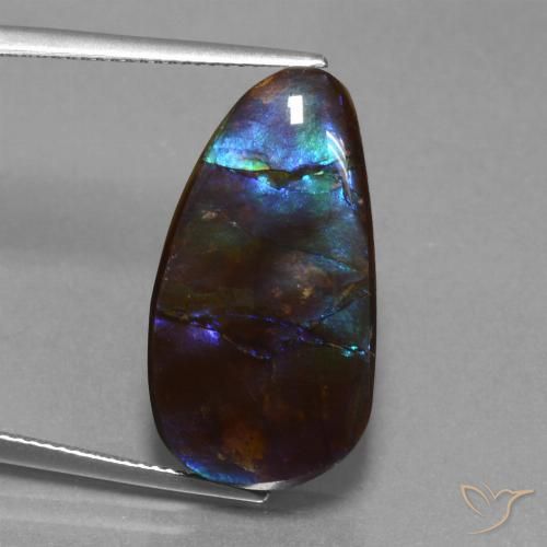 14.98ct Naturale Multicolore Ammolite, Taglio a fantasia, Opaco
