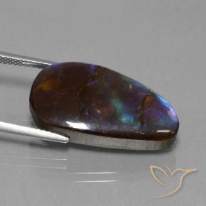 Ammolite Multicolore naturale da 14.98 ct, Taglio a fantasia, Opaco