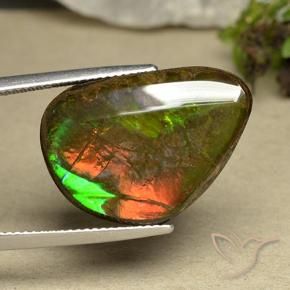Ammolite Multicolore naturale da 14.98 ct, Taglio a fantasia, Opaco