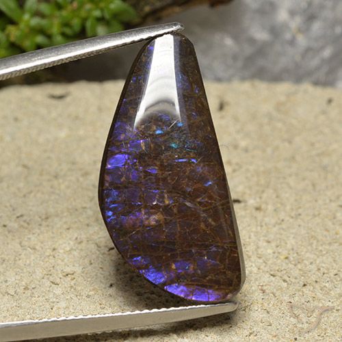 15.94ct Naturale Multicolore Ammolite, Taglio a fantasia, Opaco