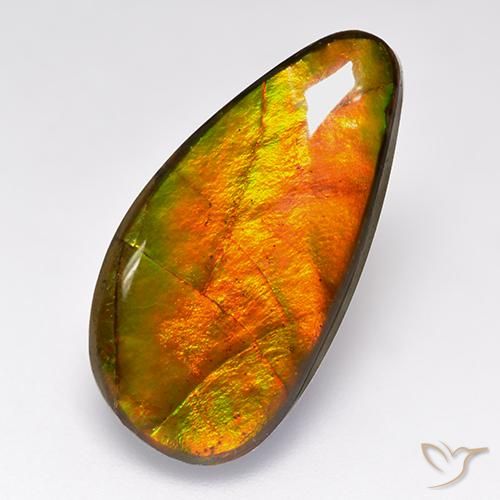 10.05ct Naturale Multicolore Ammolite, Taglio a fantasia, Opaco