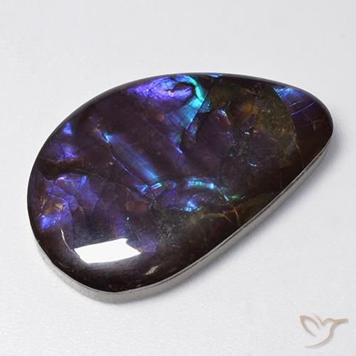 19.21ct Naturale Multicolore Ammolite, Taglio a fantasia, Opaco