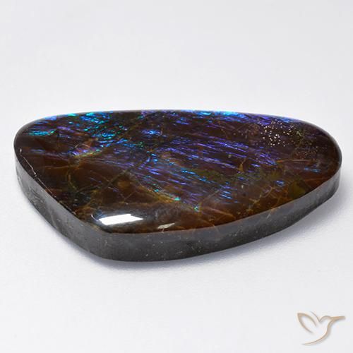 Ammolite Multicolore naturale da 18.97 ct, Taglio a fantasia, Opaco