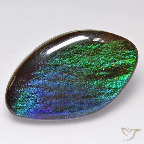 18.89ct Naturale Multicolore Ammolite, Taglio a fantasia, Opaco