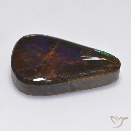 Ammolite Multicolore naturale da 17.25 ct, Taglio a fantasia, Opaco