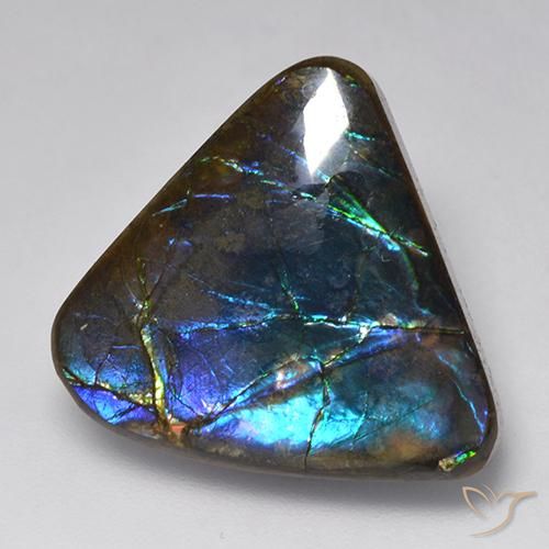 15.09ct Naturale Multicolore Ammolite, Taglio a fantasia, Opaco