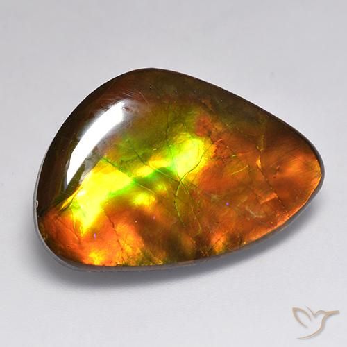 20.30ct Naturale Multicolore Ammolite, Taglio a fantasia, Opaco