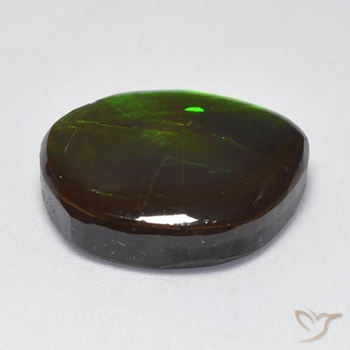 Ammolite Multicolore naturale da 10.26 ct, Taglio a fantasia, Opaco