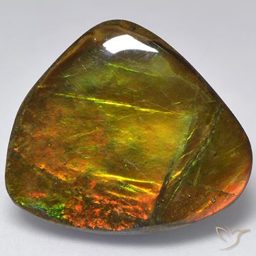 18.32ct Naturale Multicolore Ammolite, Taglio a fantasia, Opaco