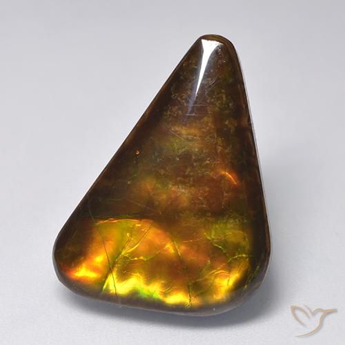 14.34ct Naturale Multicolore Ammolite, Taglio a fantasia, Opaco