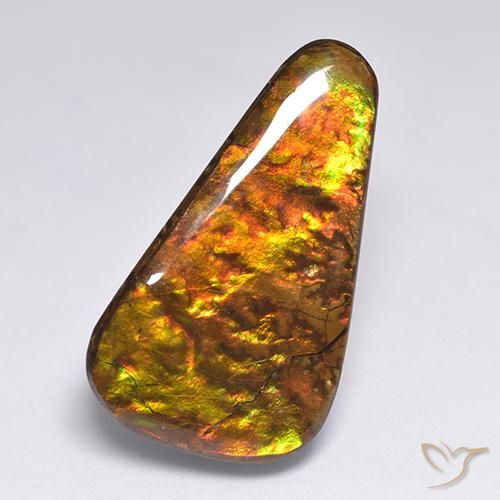18.34ct Naturale Multicolore Ammolite, Taglio a fantasia, Opaco