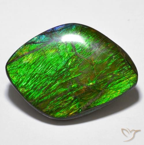 14.32ct Naturale Multicolore Ammolite, Taglio a fantasia, Opaco