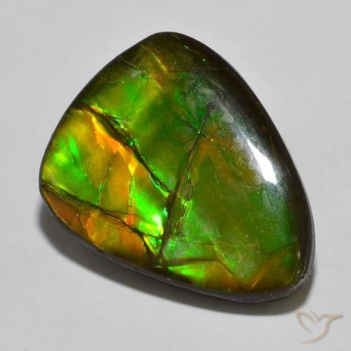 16.39ct Naturale Multicolore Ammolite, Forma a pera, Opaco