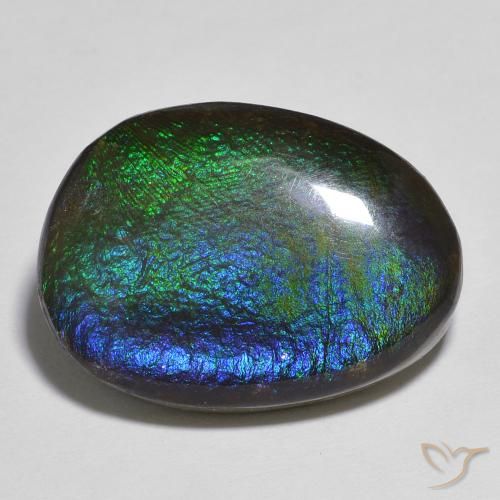 13.91ct Naturale Multicolore Ammolite, Taglio a fantasia, Opaco