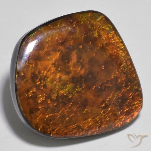16.86ct Naturale Multicolore Ammolite, Taglio a fantasia, Opaco