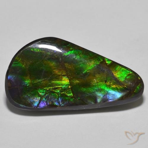 15.09ct Naturale Multicolore Ammolite, Taglio a fantasia, Opaco