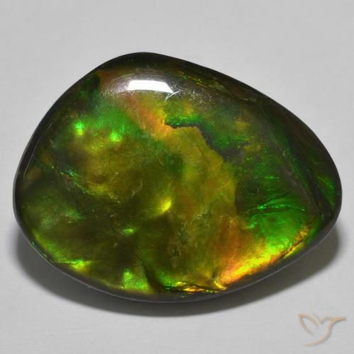 22.15ct Naturale Multicolore Ammolite, Taglio a fantasia, Opaco