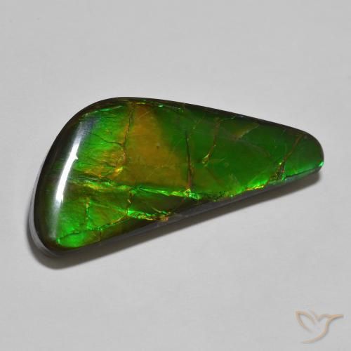 22.11ct Naturale Multicolore Ammolite, Taglio a fantasia, Opaco