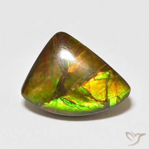 10.22ct Naturale Multicolore Ammolite, Taglio a fantasia, Opaco