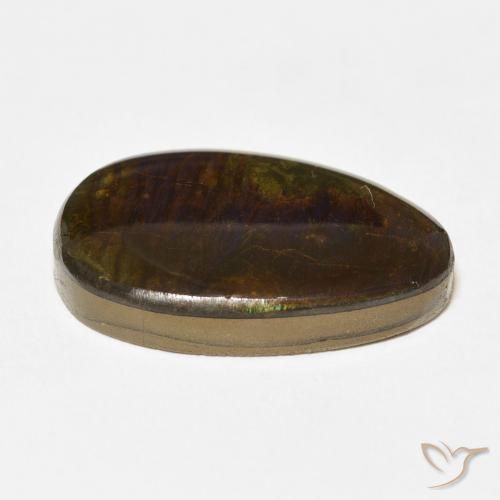 Ammolite Multicolore naturale da 14.24 ct, Taglio a fantasia, Opaco