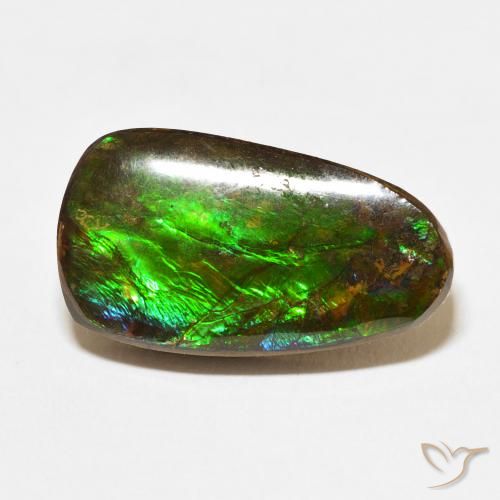 12.15ct Naturale Multicolore Ammolite, Taglio a fantasia, Opaco