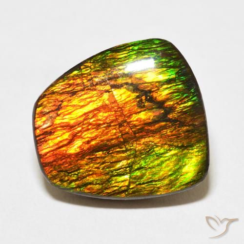 11.47ct Naturale Multicolore Ammolite, Taglio a fantasia, Opaco