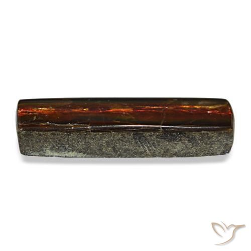 Ammolite naturale multicolore da 4,55 ct, baguette, opaco