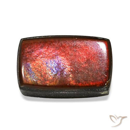 4.13ct multicolore ammolite, baguette, opaco