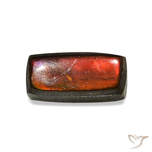 1.65ct multicolore ammolite, baguette, opaco
