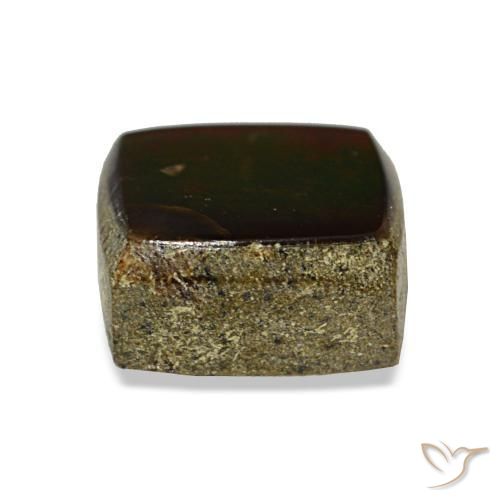 Ammolite naturale multicolore da 1,45 ct, quadrato, opaco