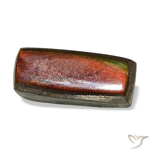 Ammolite naturale multicolore da 1,44 ct, baguette, opaco